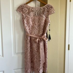 Adrianna Papell Illusion lace dress size 6